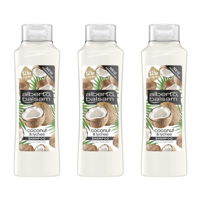 Alberto Balsam Coconut & Lychee Nourishing Shampoo 350ml - Pack of 3