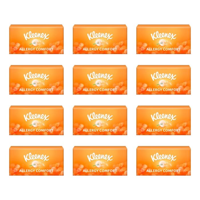 Kleenex Allergy Comfort Soft Tissue 56's  - Pack of 12