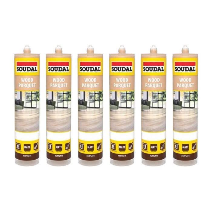 Soudal Parquet Joint Sealant 300ml - Pack of 6