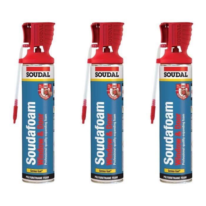 Soudal Soudafoam Window & Door Genius Gun 600ml - Pack of 3