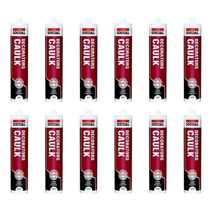 Soudal Decorators Caulk White 290ml paintable interior sealant and filler
