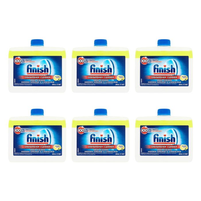 Finish Dishwasher Cleaner Lemon Sparkle 250ml - Pack of 6