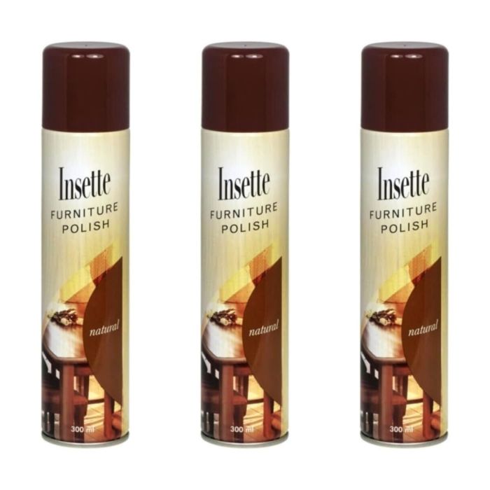 Insette Furniture Polish Natural 300ml - Pack of 3