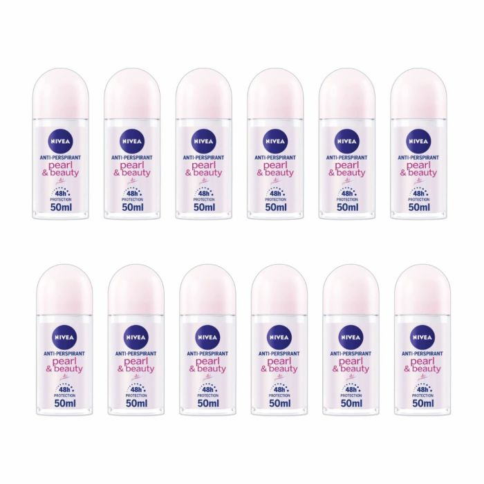 Nivea Pearl & Beauty Roll-On Deodorant For Women 50ml - Pack of 12
