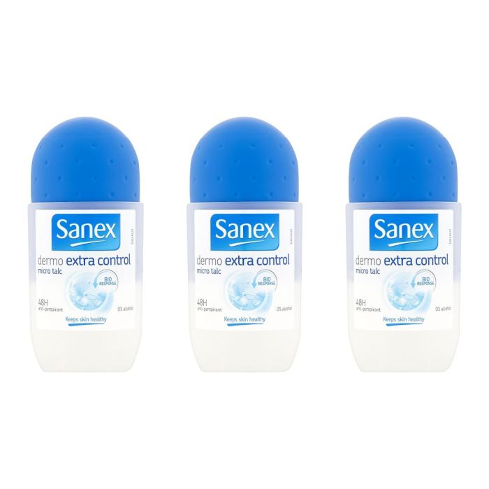 Sanex Dermo Extra Control Roll-On 50ml - Pack of 3