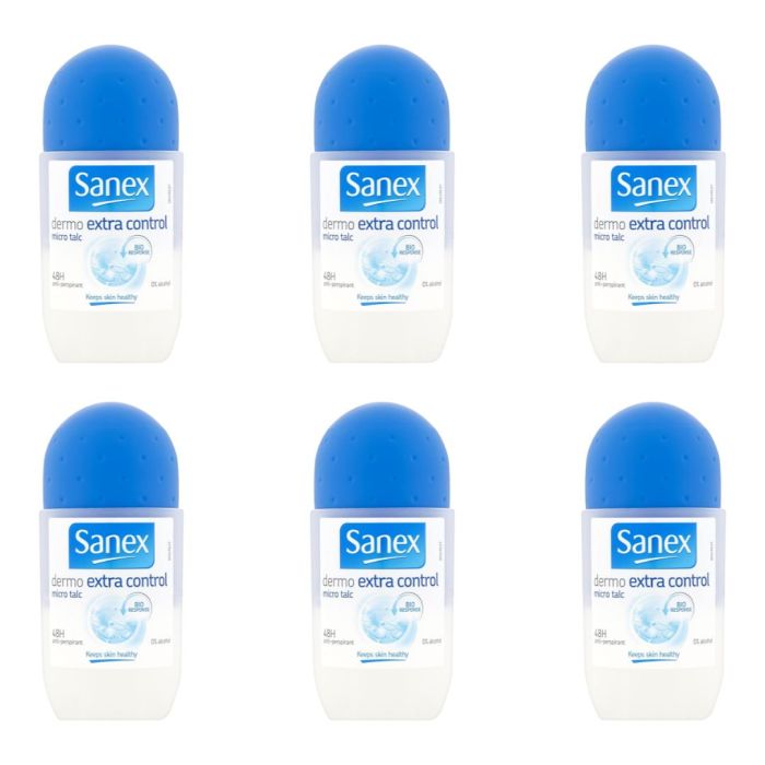 Sanex Dermo Extra Control Roll-On 50ml - Pack of 6