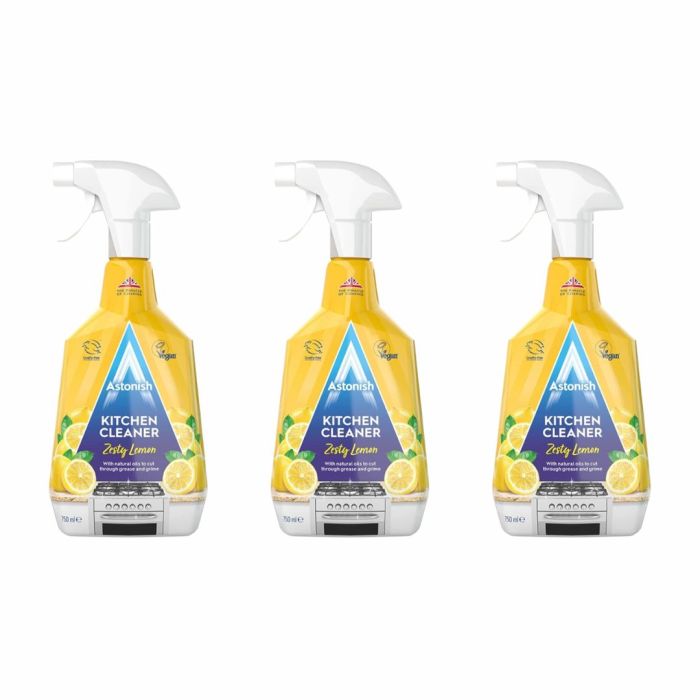 Astonish Zesty Lemon Kitchen Cleaner 750ml - Pack of 3