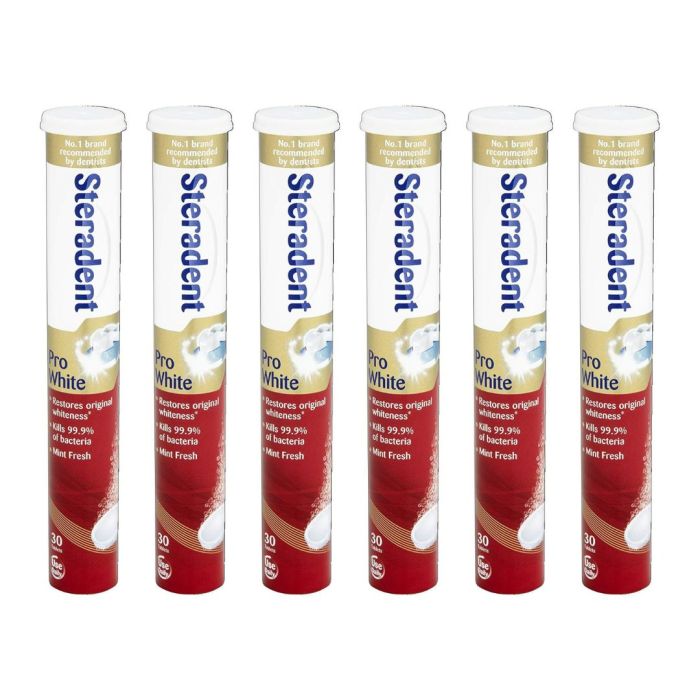 Steradent Pro White Tablets 30 Tablets - Pack of 6