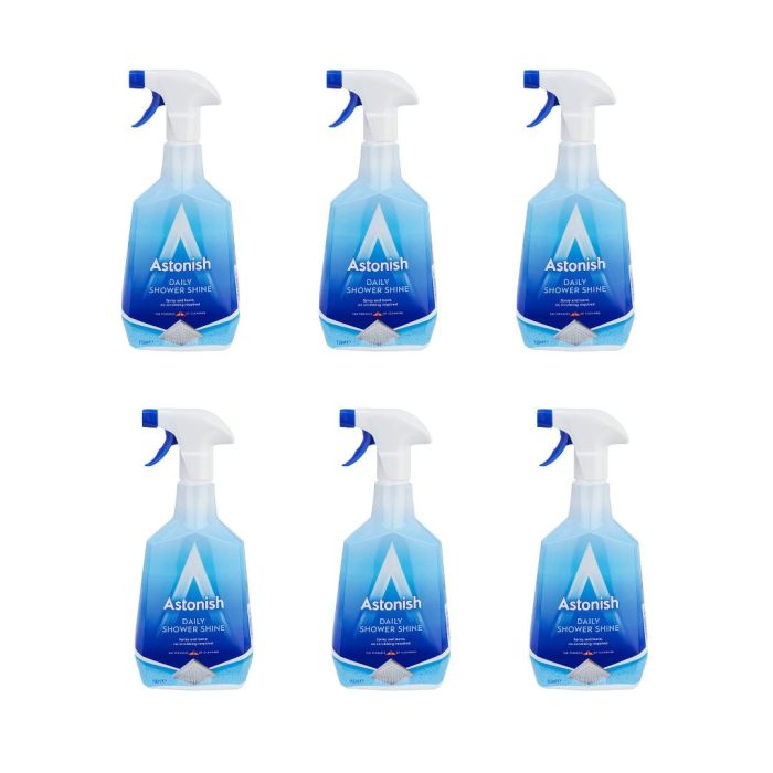 Astonish Daily Shower Shine Cleaner Spray 750ml - Pack of 6