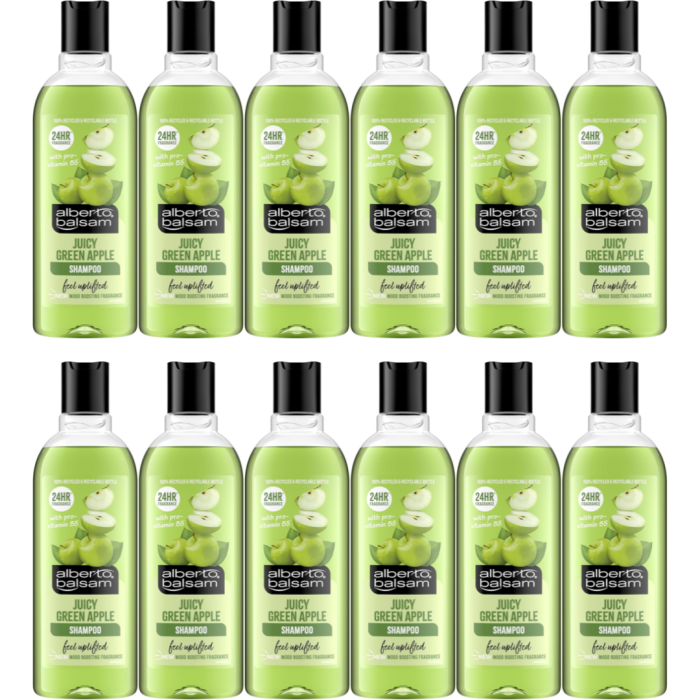 Alberto Balsam Juicy Green Apple Shampoo 300ml - Pack of 12
