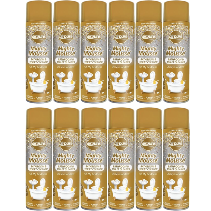 Airpure Mighty Mousse Oh My Goddess Bathroom & Toilet Cleaner 500ML - Pack of 12