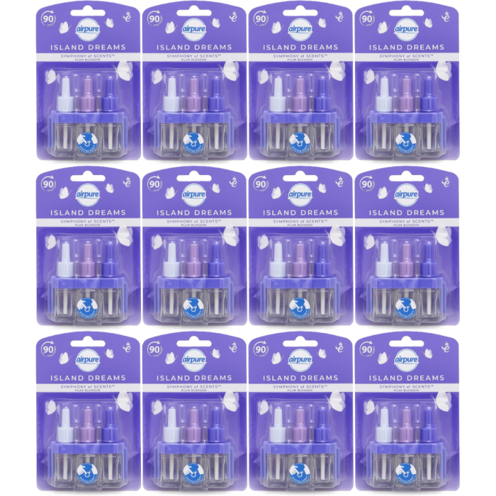 Airpure Symphony of Scents Plug-in 3 Refills Island Dreams - Pack of 12