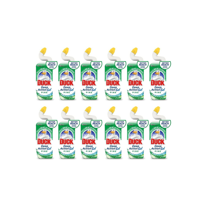 Duck Deep Action Gel Toilet Cleaner Liquid Fresh Pine 750ml - Pack of 12