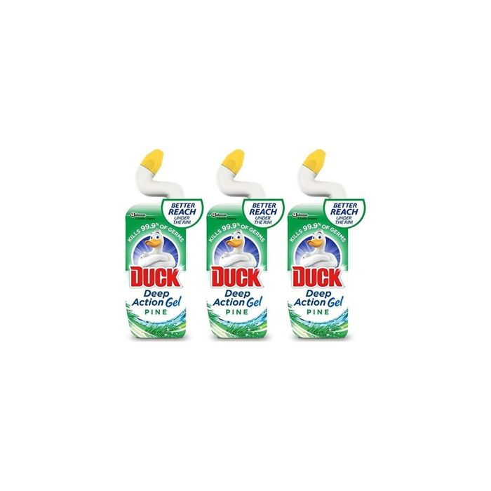 Duck Deep Action Gel Toilet Cleaner Liquid Fresh Pine 750ml - Pack of 3