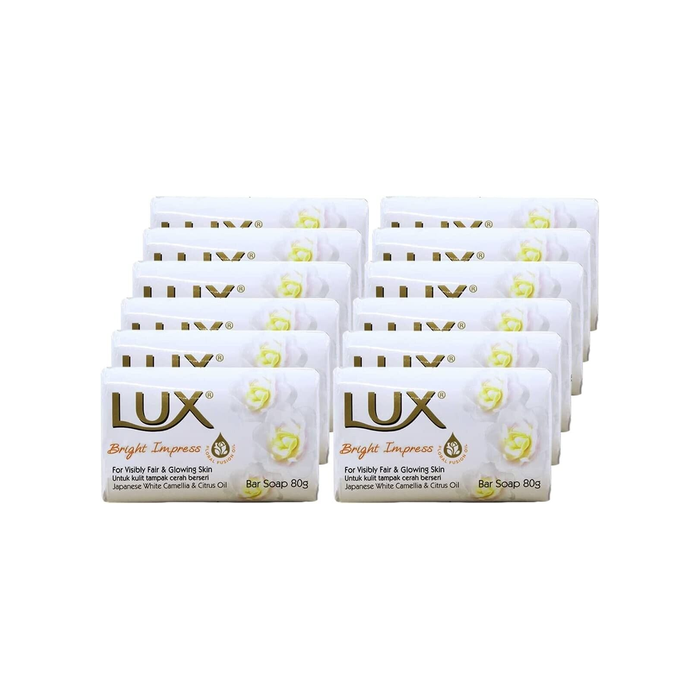 Lux Bright Impress Soap Bar Japanese White - Pack of 12