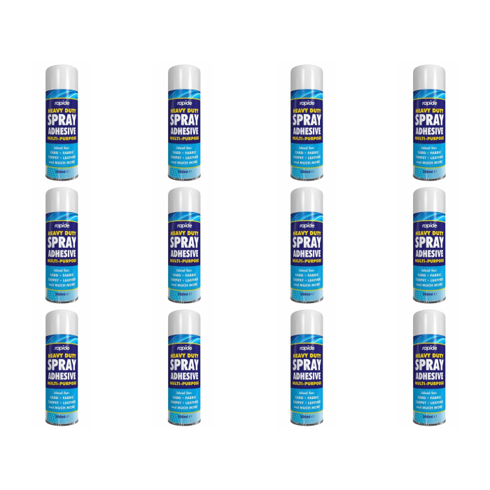 Rapide Heavy Duty Spray Adhesive Glue Multipurpose 300ml - Pack of 12