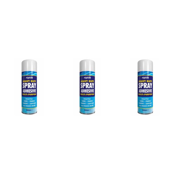Rapide Heavy Duty Spray Adhesive Glue Multipurpose 300ml - Pack of 3