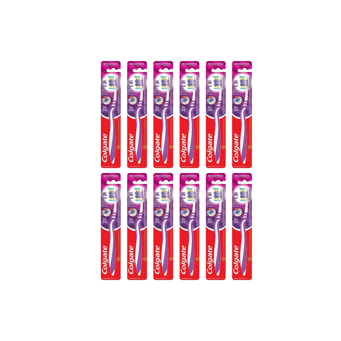 Colgate Zig Zag Plus Medium Toothbrush - Pack of 12