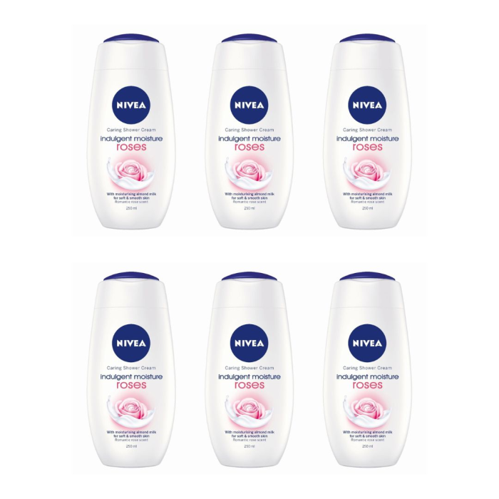 Nivea shower indulgent moisture rose 250ml - Pack of 6