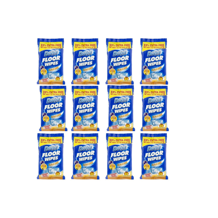 Duzzit Quick Cleaning Floor Wipes 24 Wipes - Pack of 12