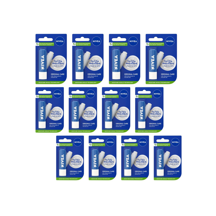 NIVEA Lip Balm Original Care 4.8g - Pack of 12