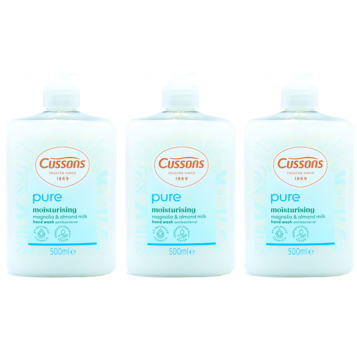 Cussons Pure Moisturising Hand Wash 500ml - Pack of 3