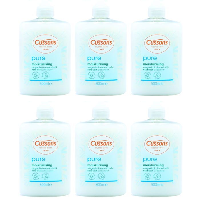 Cussons Pure Moisturising Hand Wash 500ml - Pack of 6