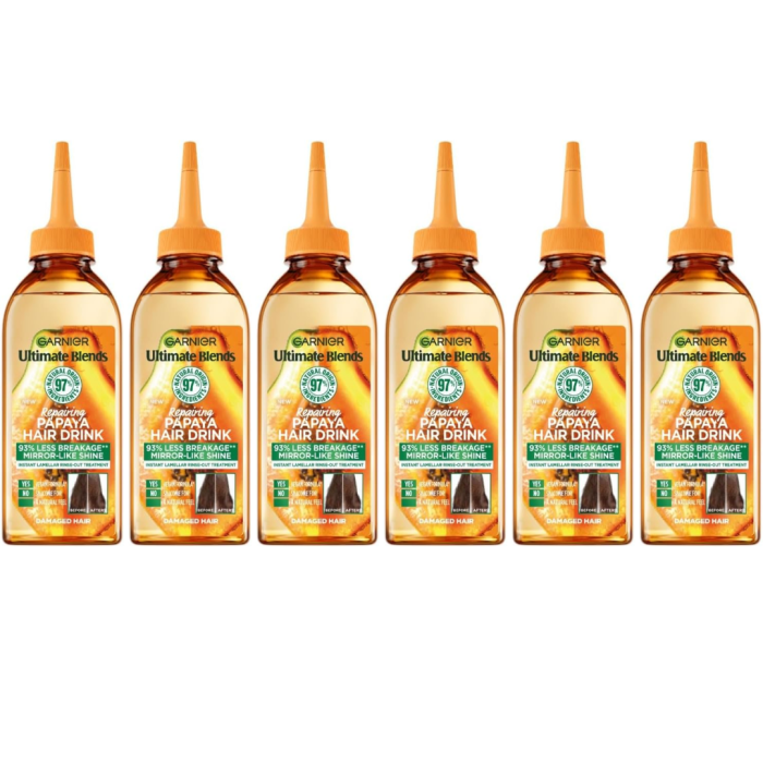 Garnier Ultimate Blends Nourishing Papaya Hair Drink 200ML - Pack of 6