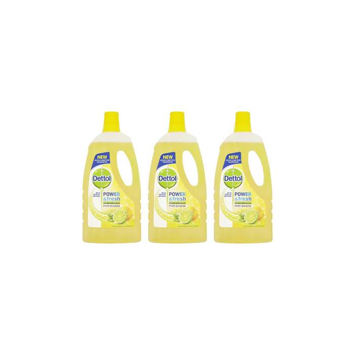 Dettol Power & Fresh Lemon Floor Cleaner 1 L - Pack of 3
