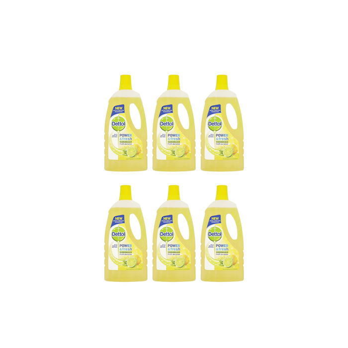 Dettol Power & Fresh Lemon Floor Cleaner 1 L - Pack of 6