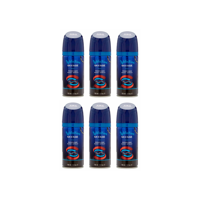 Addiction Body Spray Savage 150ml - Pack of 6