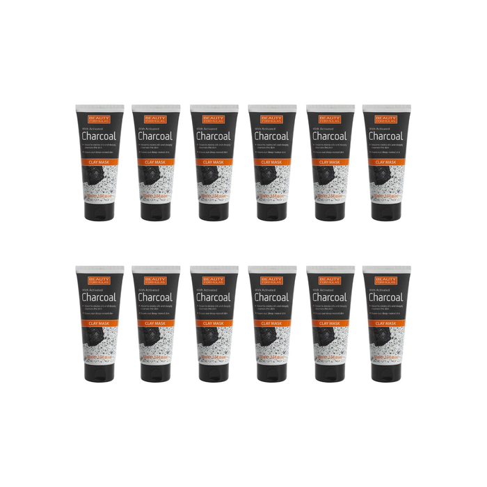 Beauty Formulas With Activated Charcoal Clay Mask 100ml - Pack of 12