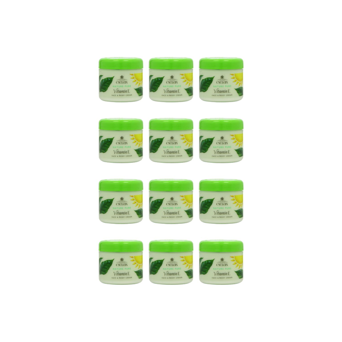 Cyclax Vitamin E Face and Body Cream 300ML - Pack of 12
