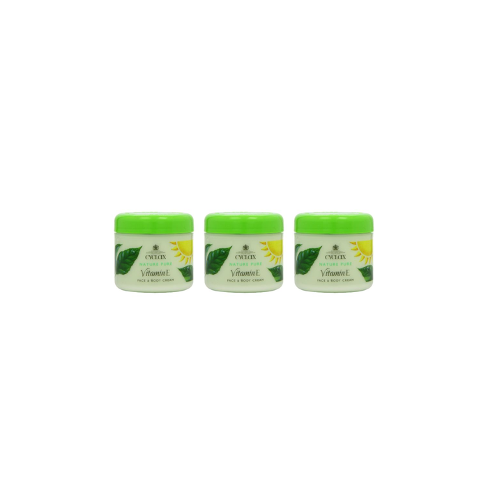 Cyclax Vitamin E Face and Body Cream 300ML - Pack of 3