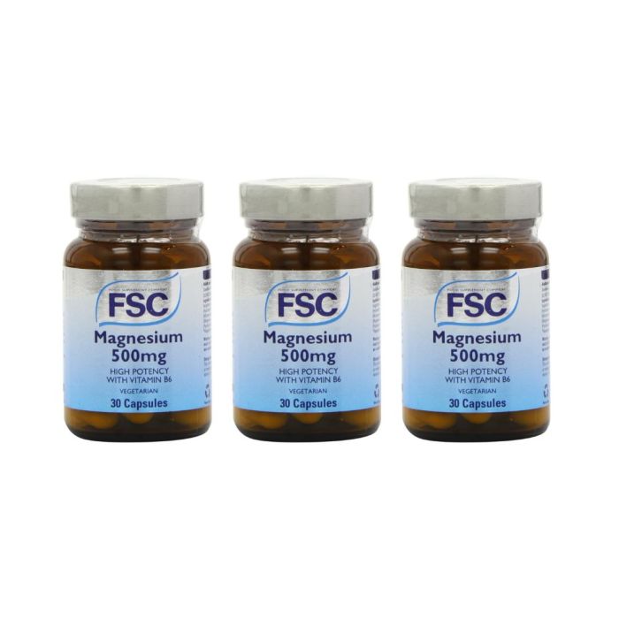 FSC 500mg Magnesium0 Capsules - Pack of 3