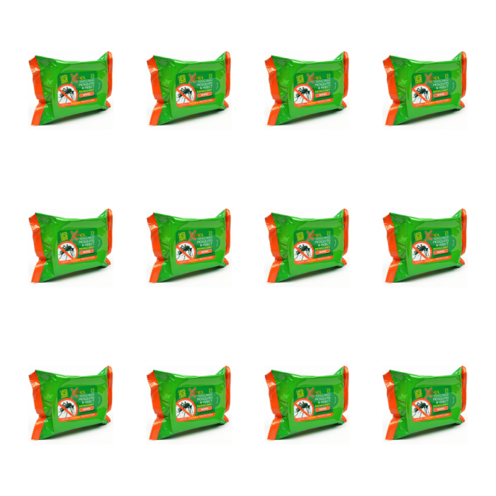 Xpel Tropical Formula Mosquito & Insect Repellent 25 Wipes - Pack of 12