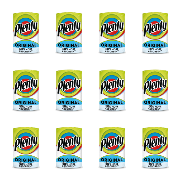 Plenty Kitchen Roll The Original One 95 Sheets - Pack of 12