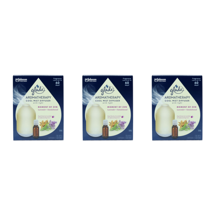 Glade Aromatherapy Diffuser Lavender & Sandalwood Refill 17.4ml - Pack of 3