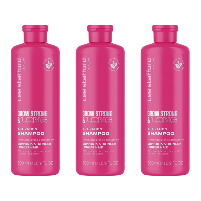 Lee Stafford Grow Strong & Long Activation Shampoo 500ML - Pack of 3