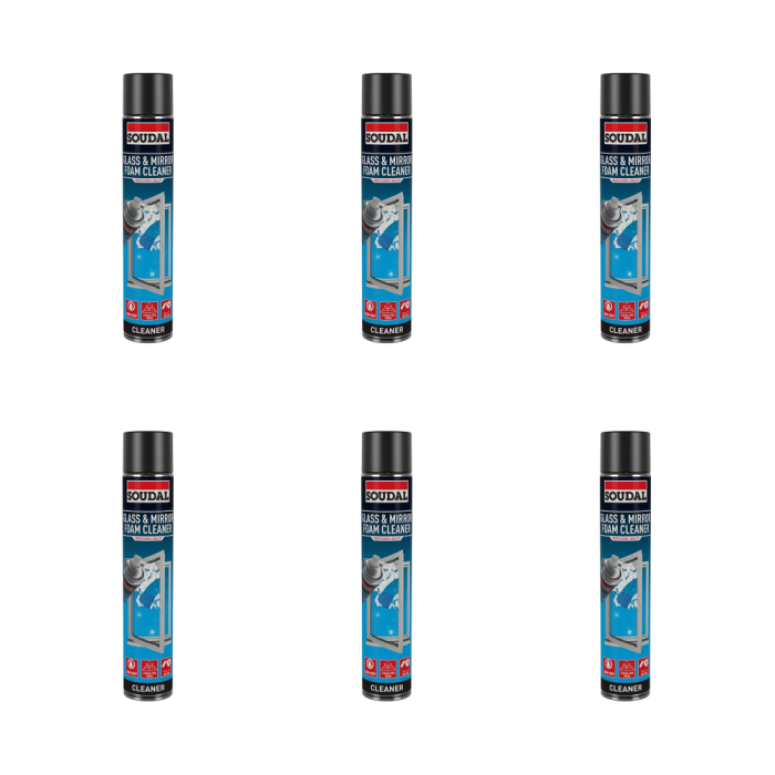 Soudal Glass & Mirror Foam Cleaner 750ml - Pack of 6