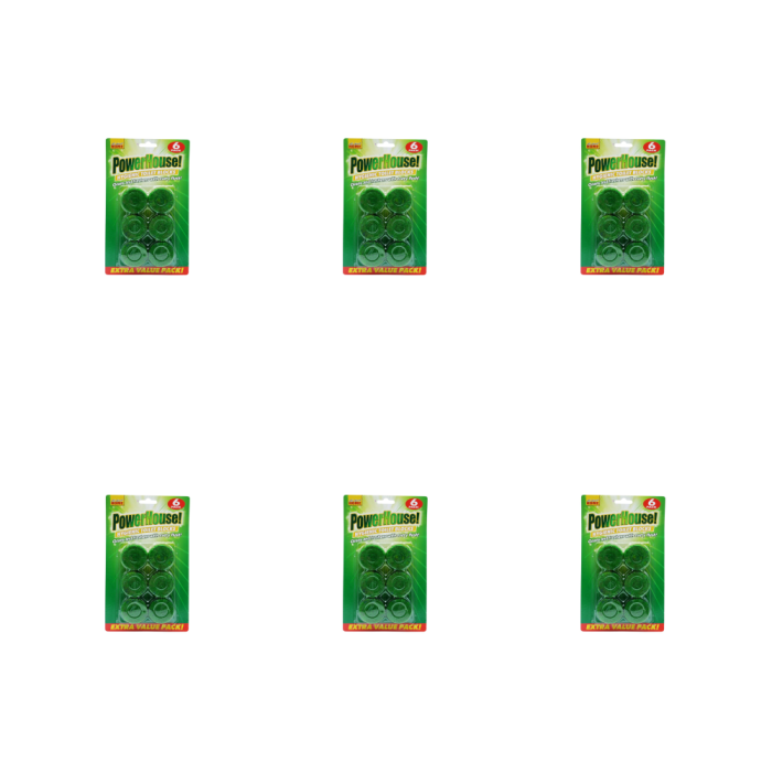 Powerhouse Hygienic Toilet Cleans with Every Flush 6 Blocks Pack - Pack of 6