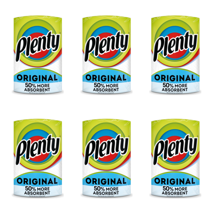 Plenty Kitchen Roll The Original One 95 Sheets - Pack of 6