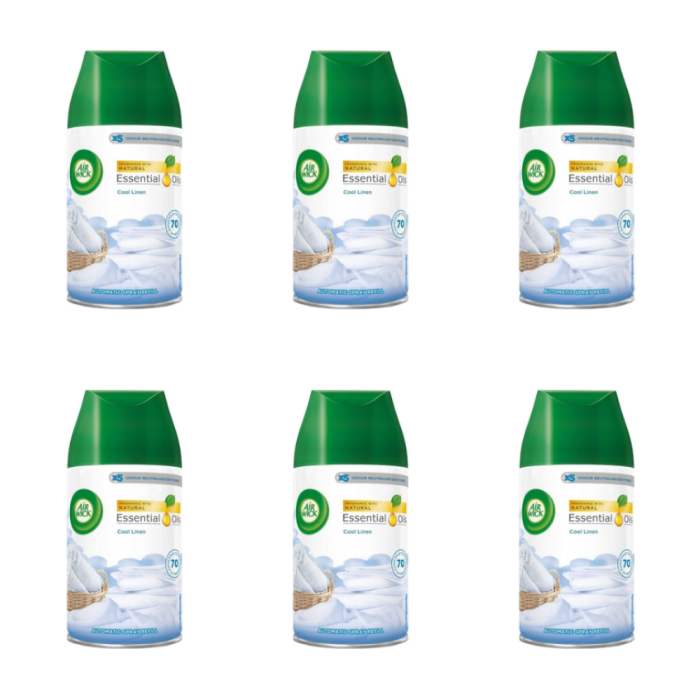 Air Wick Freshmatic Max Air Freshener Refill Cool Linen 250ml - Pack of 6