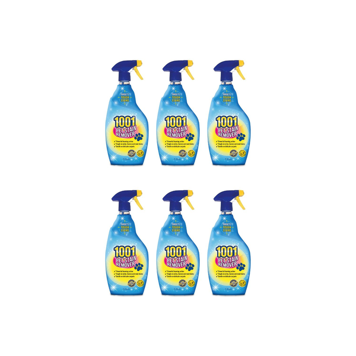 1001 Pet Stain Remover Carpet and Upholstery Cleaner 500ml - Pack of 6