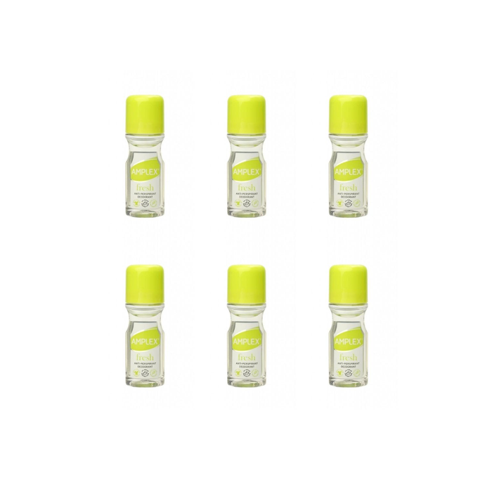 Amplex Fresh Anti-Perspirant Deodorant Roll On 50ml - Pack of 6