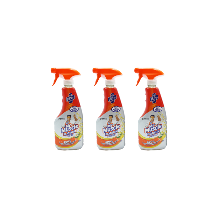 Mr Muscle Platinum Kitchen Cleaning Spray 500ml - Pack of 3