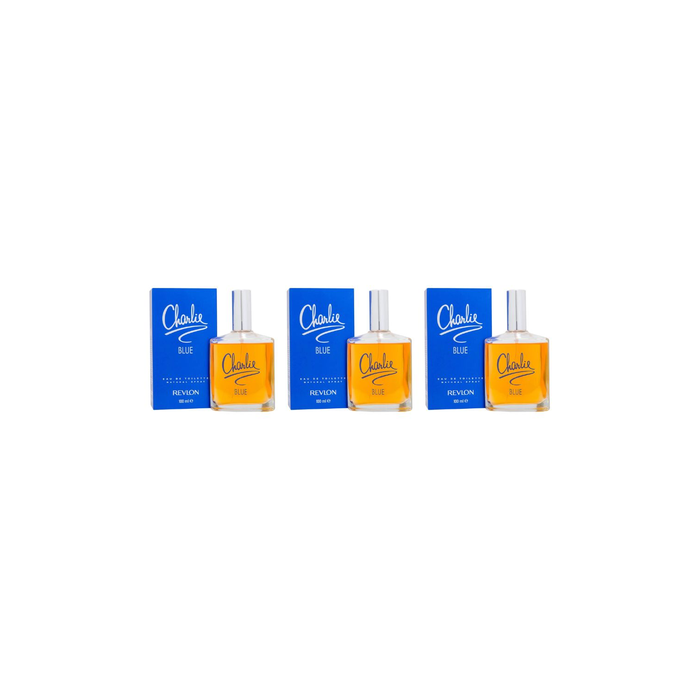 Charlie Blue Revlon Eau de Toilette Natural Spray 100ml - Pack of 3