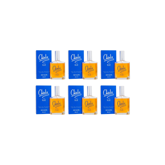 Charlie Blue Revlon Eau de Toilette Natural Spray 100ml - Pack of 6