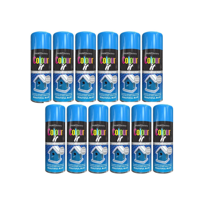 Paint Factory Colour It Beautiful Blue Gloss 250 ml - Pack of 12