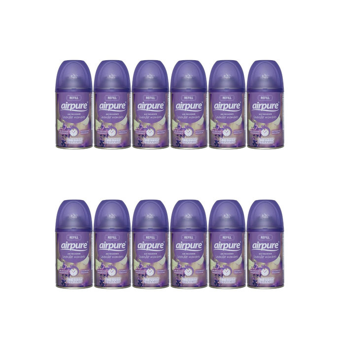Airpure Air-O-Matic Air Freshener Refill 250ml Lavender Moments - Pack of 12